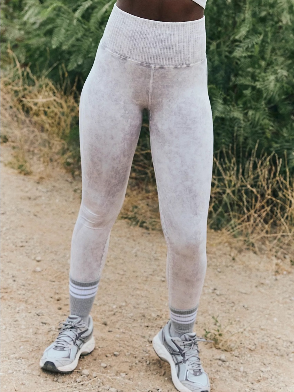 Free People Movement Gray Good Karma High-Rise 7/8 Length Leggings